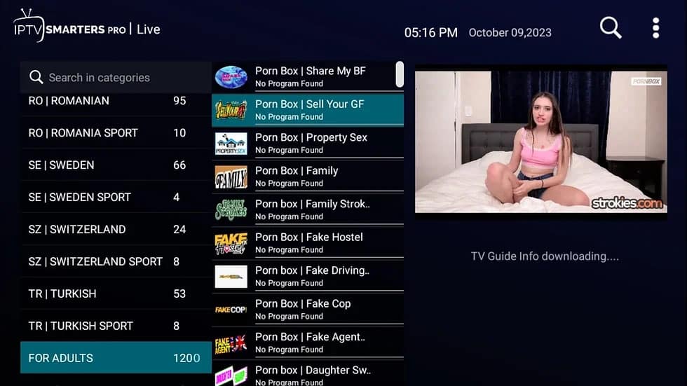 IPTV with adult channels — 6,000+ live adult channels in 4K